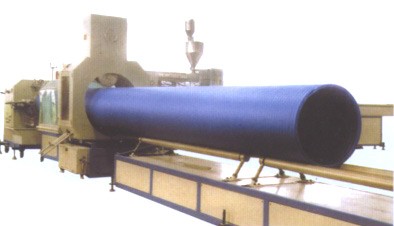 Large-caliber hollow winding pipe production line